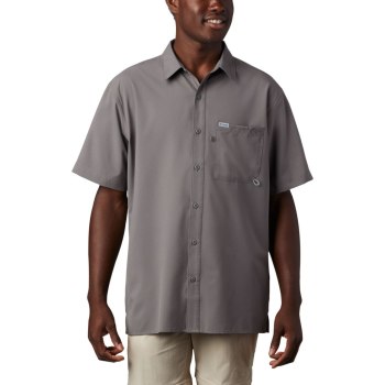 Pánské Košile Columbia PFG Zero Rules Woven Short Sleeve Šedé YWCNRQ142